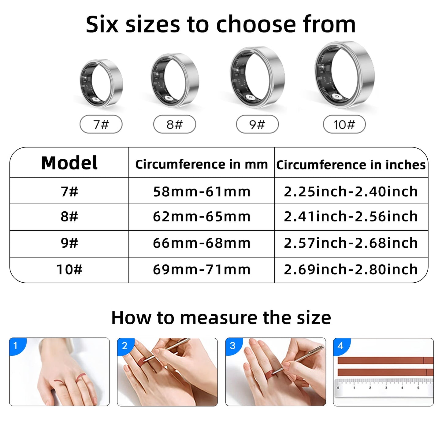 Monochrome Stainless Steel Ring