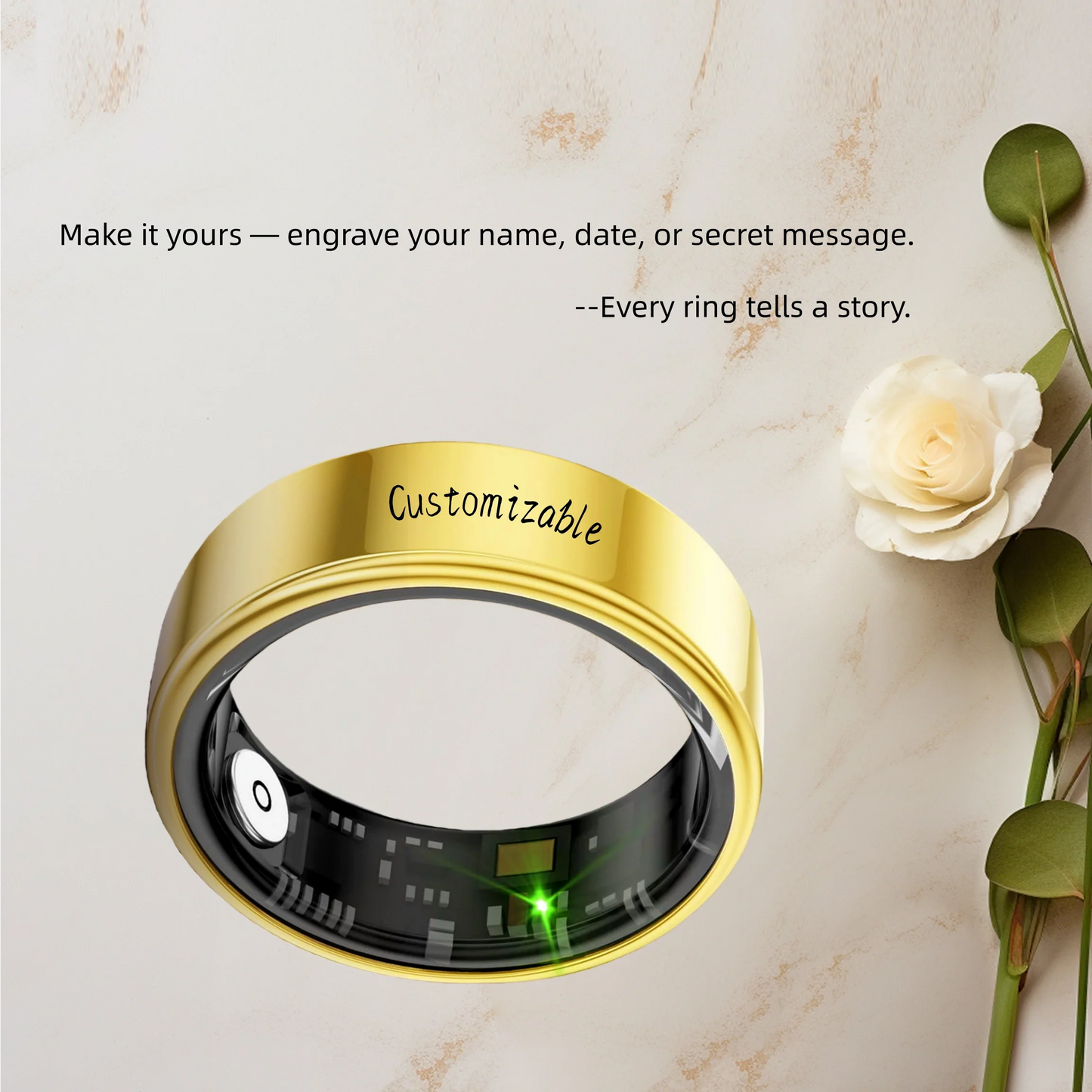 Monochrome Stainless Steel Ring