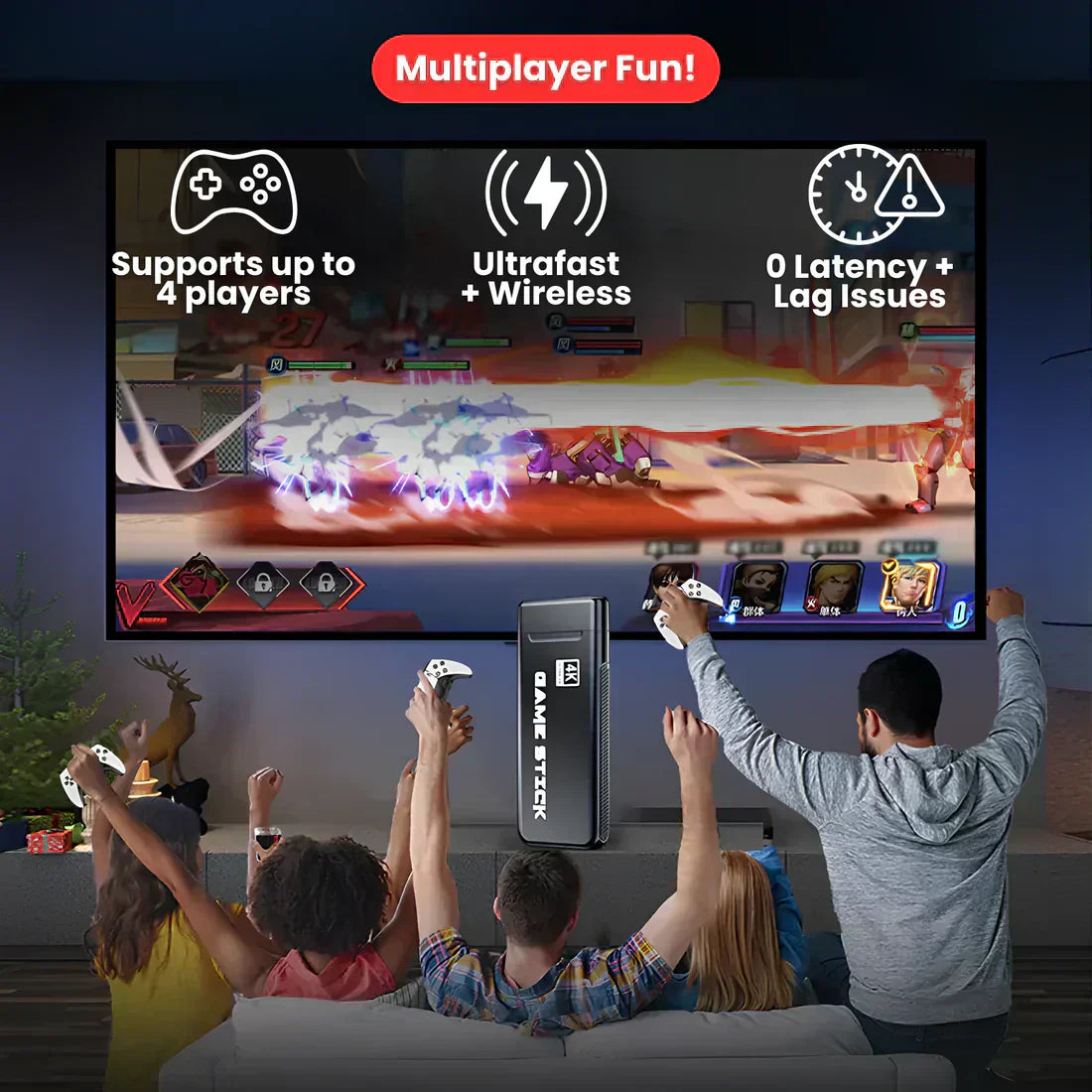 WIRELESS CONSOLE 60,000+ LICENSED GAMES + 2 FREE CONTROLLERS