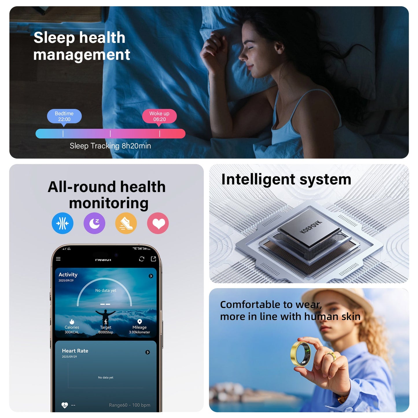 Monochrome Stainless Steel Ring