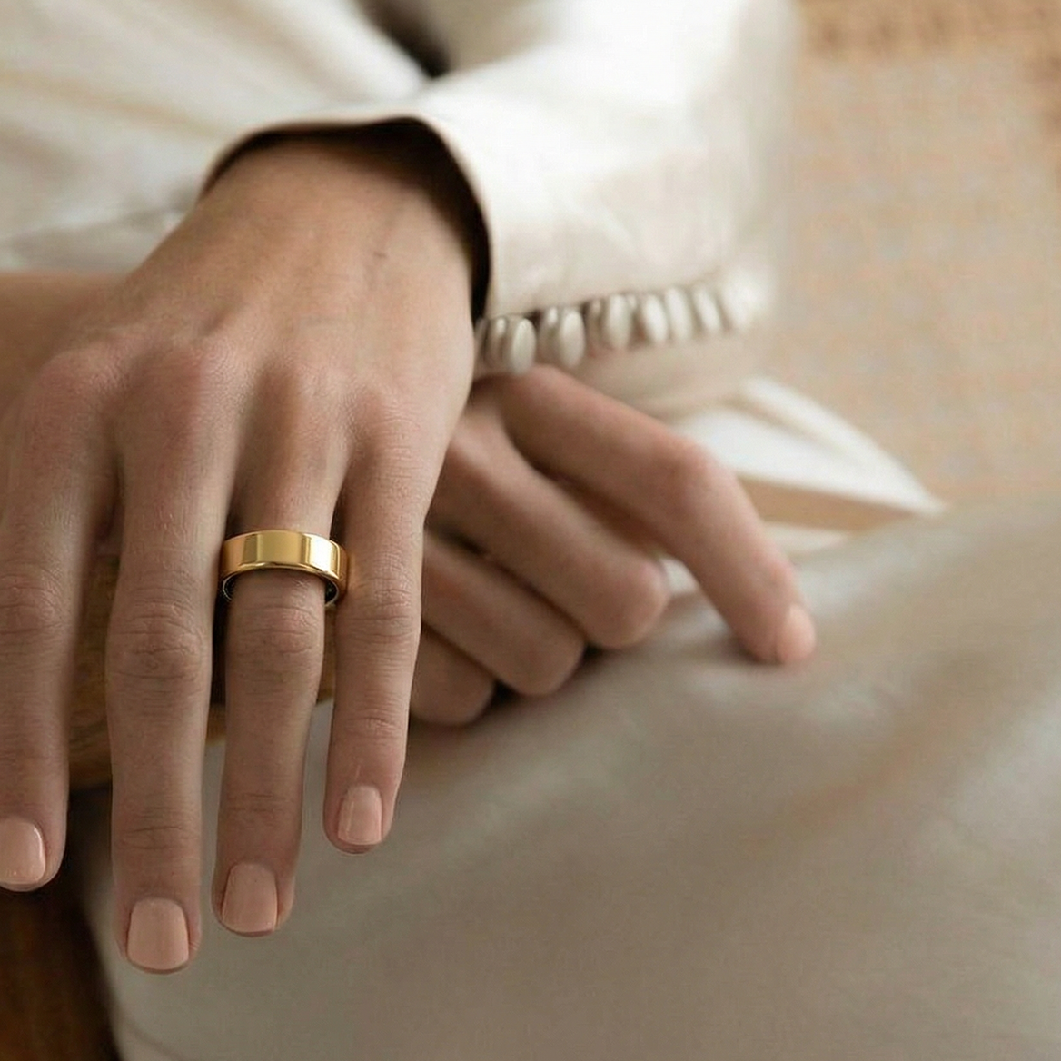 Monochrome Stainless Steel Ring