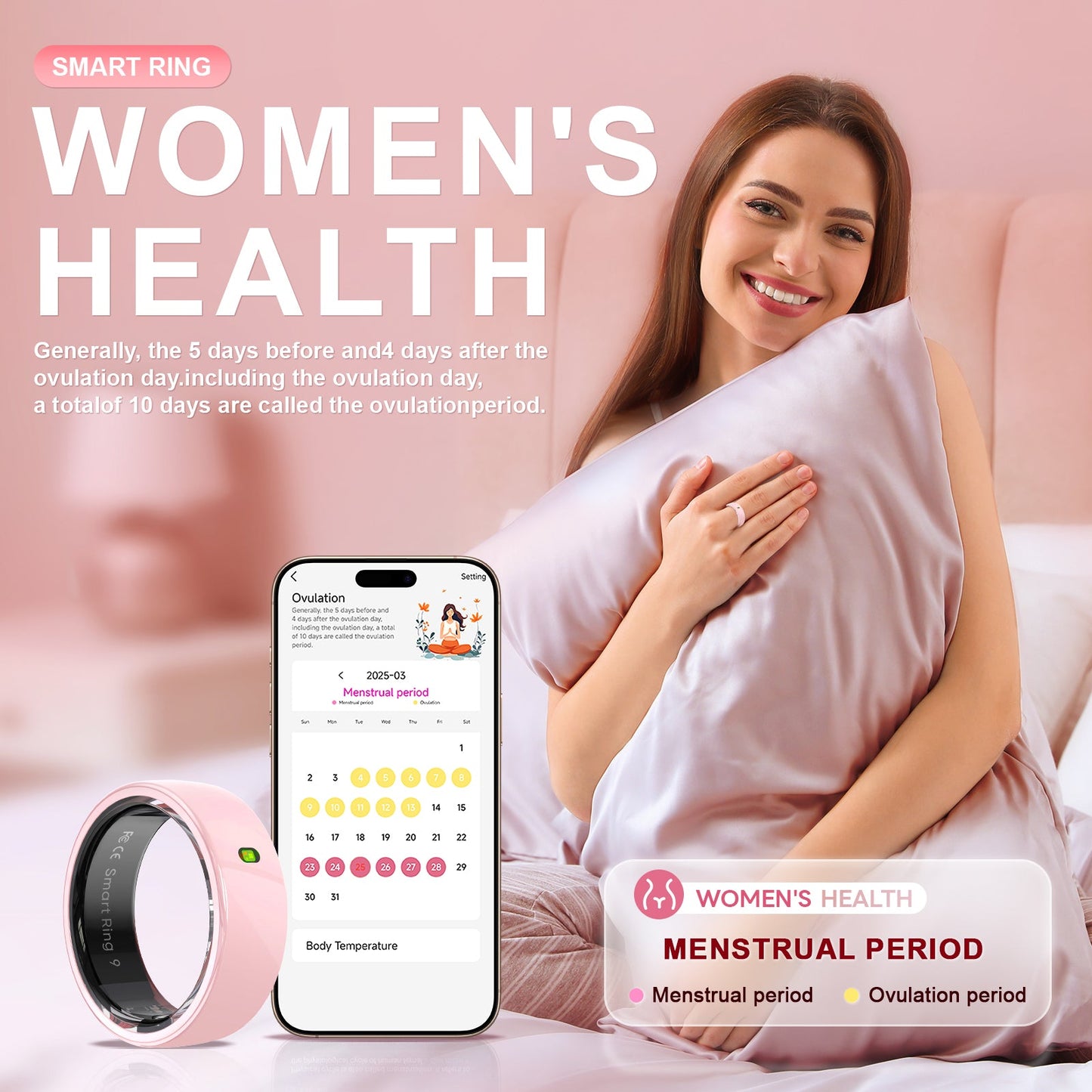 Blossom Touch-Sensitive NFC Ceramic Ring