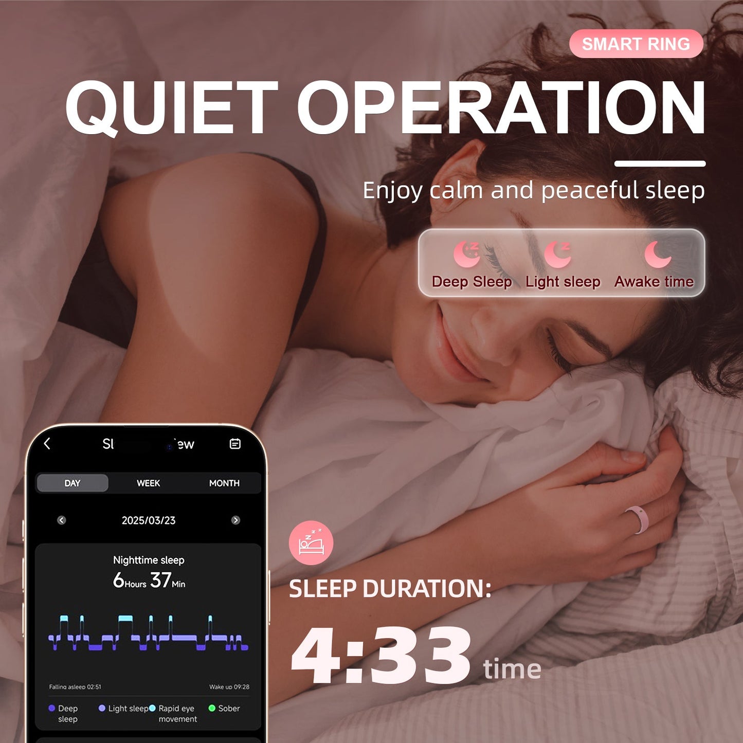 Blossom Touch-Sensitive NFC Ceramic Ring