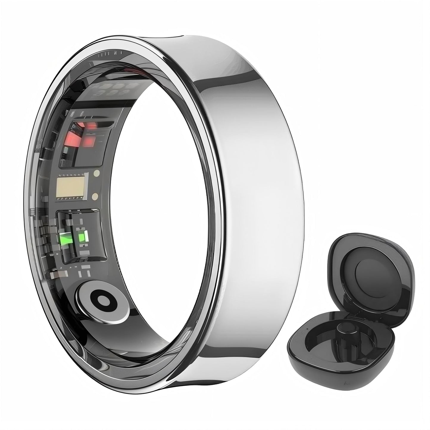 2026 Smart Health Ring with HRV, Heart Rate & Sleep Tracking – 10ATM Waterproof, Remote Control