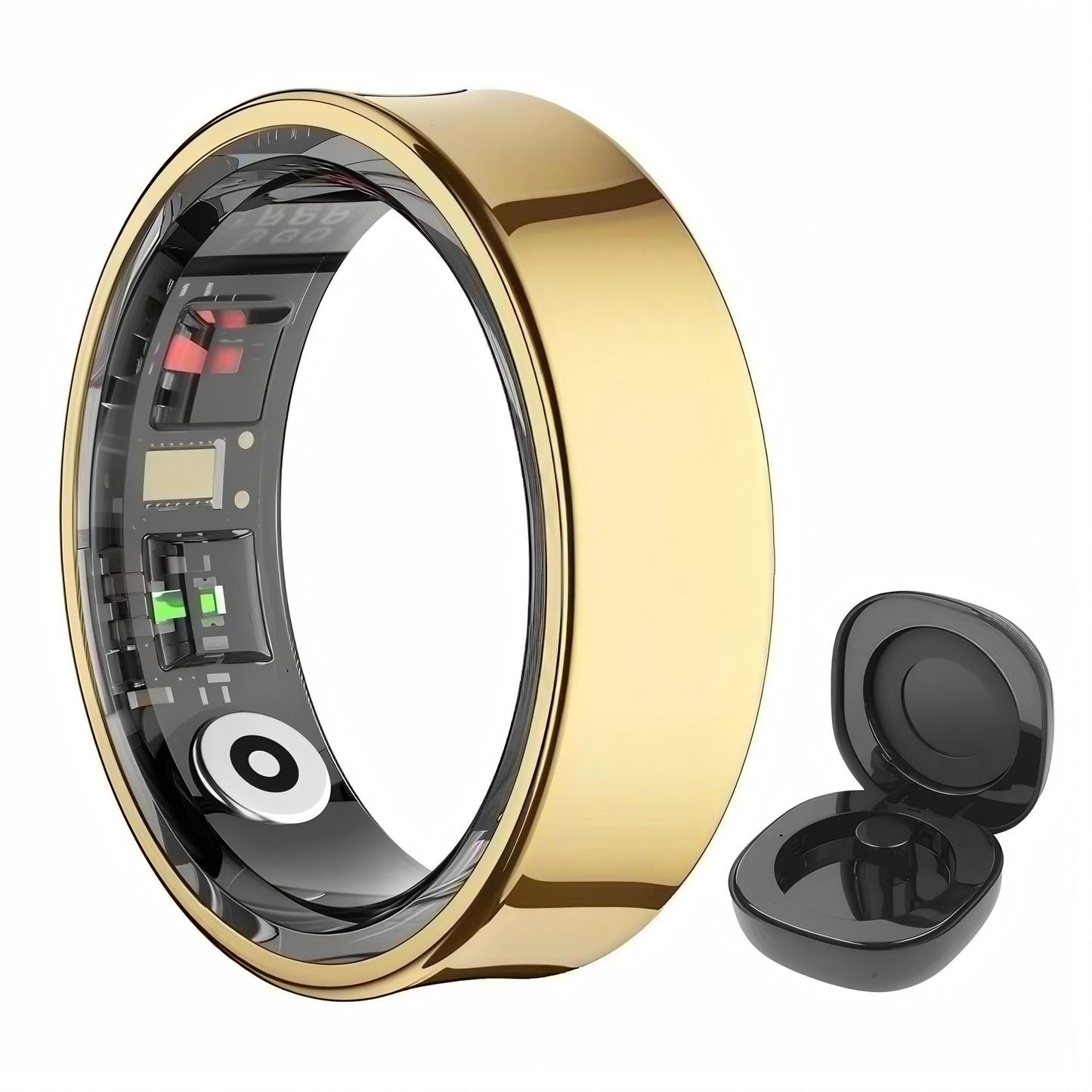 2026 Smart Health Ring with HRV, Heart Rate & Sleep Tracking – 10ATM Waterproof, Remote Control