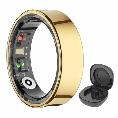 2026 Smart Health Ring with HRV, Heart Rate & Sleep Tracking – 10ATM Waterproof, Remote Control