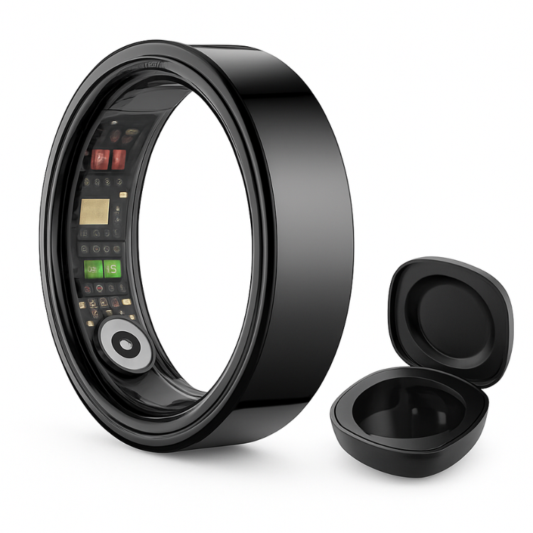 2026 Smart Health Ring with HRV, Heart Rate & Sleep Tracking – 10ATM Waterproof, Remote Control