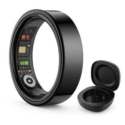 2026 Smart Health Ring with HRV, Heart Rate & Sleep Tracking – 10ATM Waterproof, Remote Control